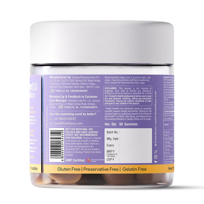 three60 STRESS RELIEF Gummies |Reduces Stress & Cortisol Levels |Helps in Anxiety Relief & Calms Mind |KSM-66® Ashwagandha, Safr’InsideTM (Saffron), Lavender|Non-Habit Forming|30 Stress Relief Gummies