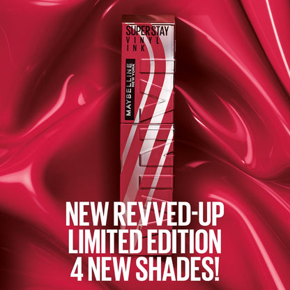 Maybelline Super Stay Vinyl Ink High Shine Racing Liquid Lipstick, Lap 1 | 4.2ml
