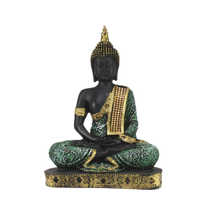 eCraftIndia Buddha Showpiece (6 cm x 15 cm x 24 cm, Green)
