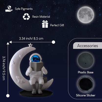 Astronaut Figurine Showpiece for Home Décor, Office Desk, Car Dashboard & Table Decoration | Space Astronaut Statue Collectible Gift for Home, Room & Workspace (Moonstar Blue)