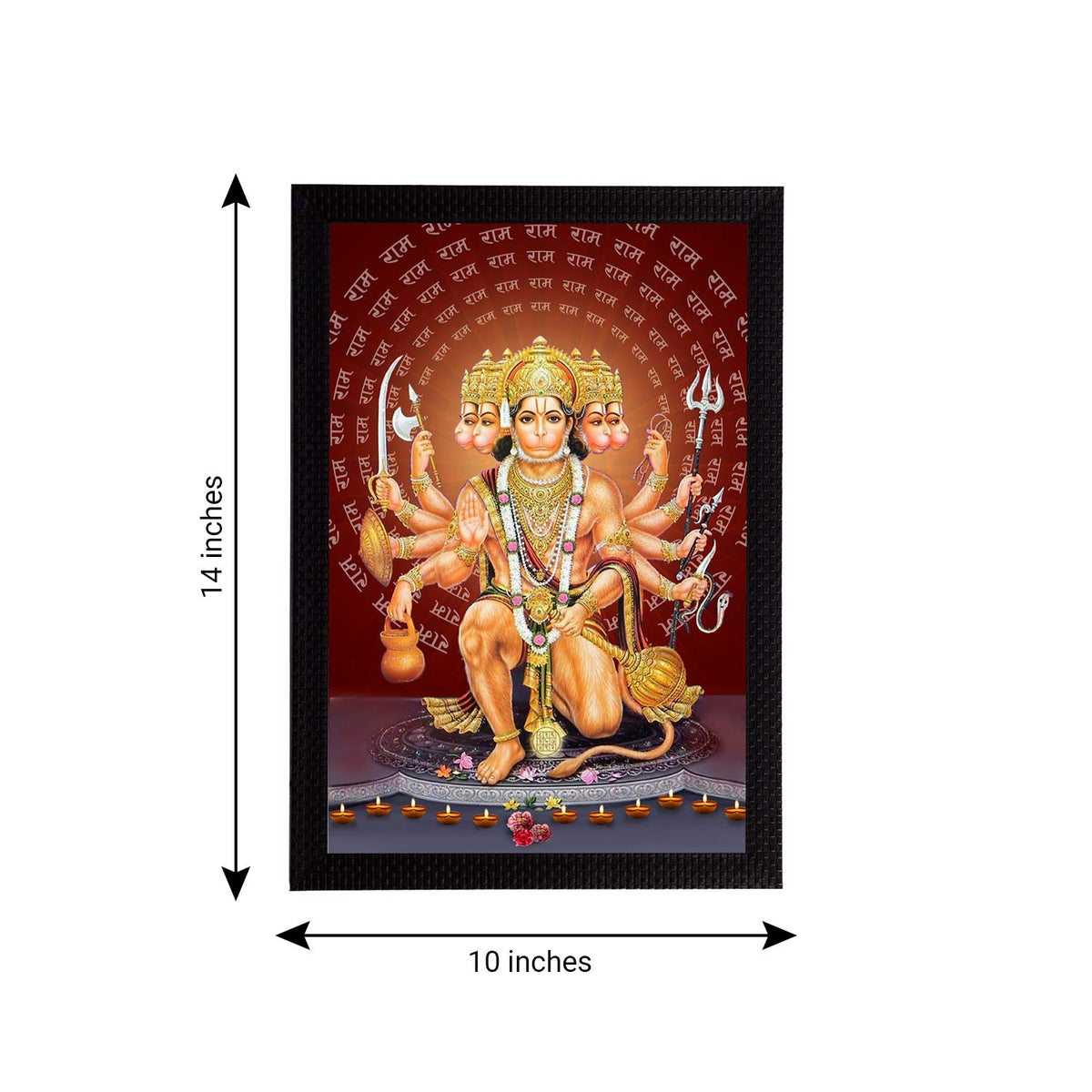 Lord Panchmukhi Hanuman Painting, Picture For Entrance, Main Door, South, South West Main Door Vastu Dosh Rectification Remedy Of Home, Office And Factory