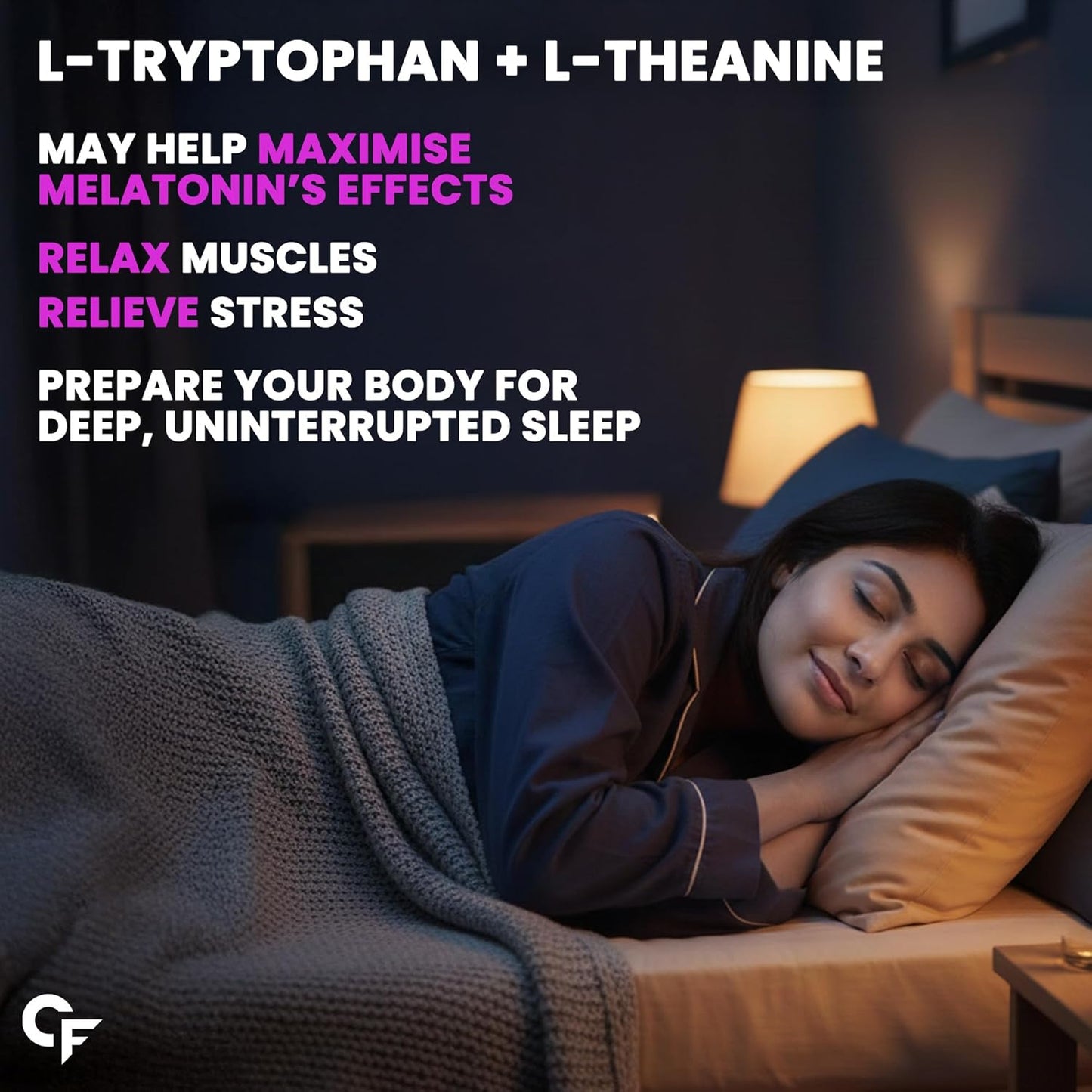 Carbamide Forte Melatonin 10 mg sleep Gummies - with TAGARA, L Tryptophan & Vitamin B6 | Sleep Supplements – 60 Veg Gummies