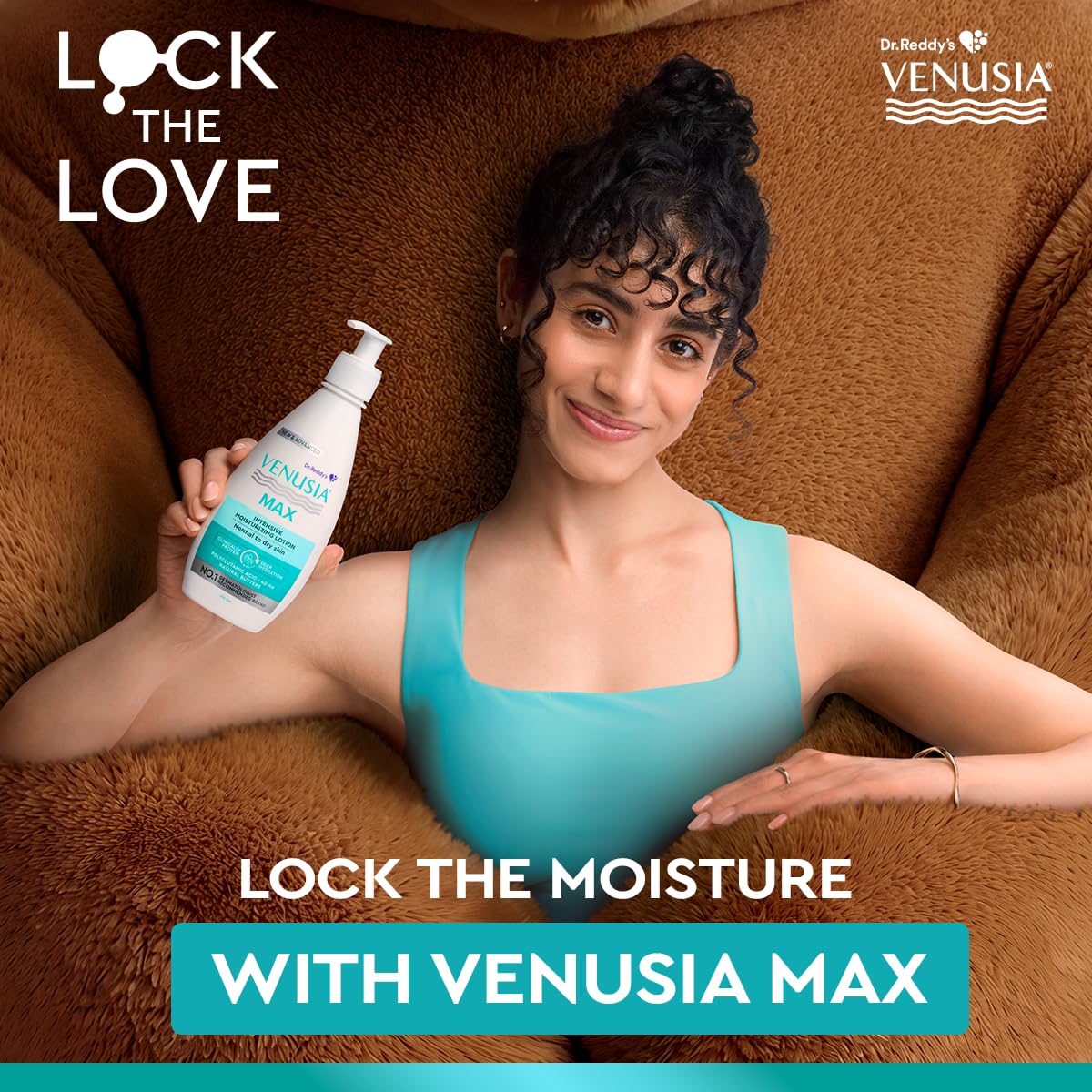 Dr. Reddy's Venusia Max Intensive Moisturizing Lotion | Enriched with 4D Hyaluronic Acid & Polyglutamic Acid | Clinically Proven Deep Penetration for Long lasting hydration | For Face & Body | Moisture Lock with Shea, Cocoa, Mango, and Aloe Butter 500 g