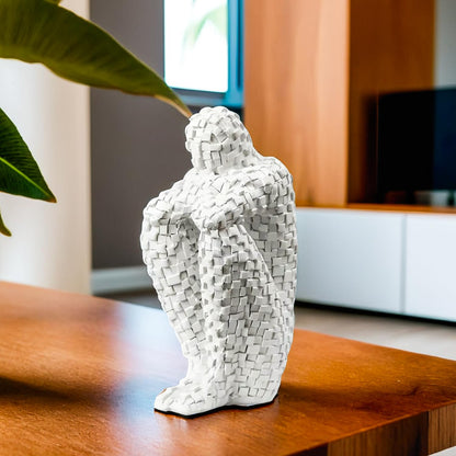 Nostrae Brick Man Show Pieces for Home Decor Living Room Decorative Items | Abstract Modern Showpieces Gift Item for Decoration | Tv Unit Showcase Shelf Office Interior Statue Figurines