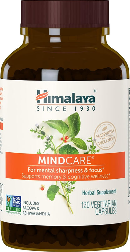 Himalaya MindCare supplement bottle with label