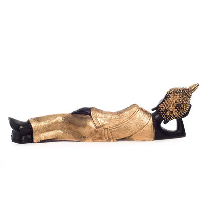 Brass Decorative Thai Reclining Buddha Antique Showpiece