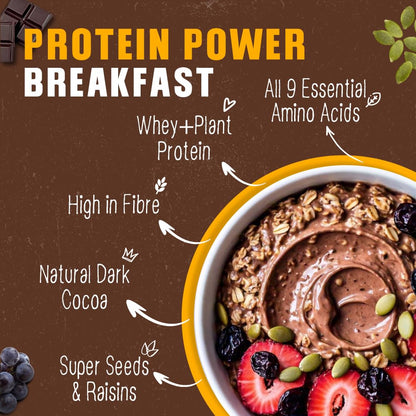 Bagrry’s 25g Protein Oats 750g | Dark Chocolate, Raisins & Pumpkin Seeds | Whey Protein & Plant Protein Blend | High Fibre Breakfast | Rolled Oats | No Refined Sugar | No Added Preservatives