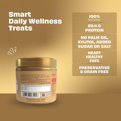 Pawfect Peanut Butter for Dogs & Puppies - 100% Natural Lickable Treat - No Added Sugar, Salt, Palm Oil - No Sweeteners, No Xylitol - Healthy Dog Treat (450g/15.87oz)