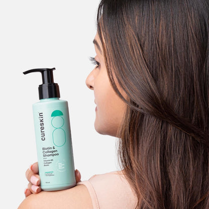 Cureskin Biotin & Collagen Vitamin B5 Glycolipids Shampoo: Strengthen Hair, Reduce Hairfall & Repair Damage