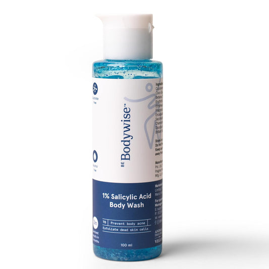Be Bodywise 1% Salicylic Acid Body Wash | Prevents Body Acne & Exfoliates Skin | With Chamomile Extract | 100ml