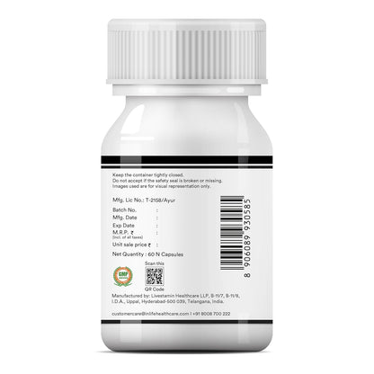 INLIFE Shilajit with Safed Musli | Ashwagandha, Tribulus (Gokshura) Capsules For Men and Women | Strength and Stamina | Ayurvedic Wellness Supplement - 90 Vegetarian Capsules