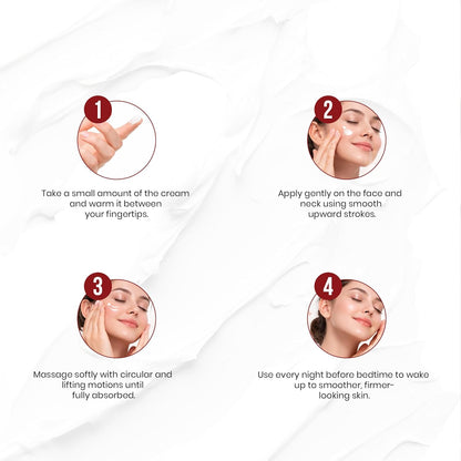 Mitchell USA Night Therapy Anti Aging Night Cream for Women & Men | Reduce Wrinkles & finelines | Lotus Seed Extract & Brahmi Extract | Cocoa Seed Butter Citric Acid | For All Glowing Skin Types | 50g