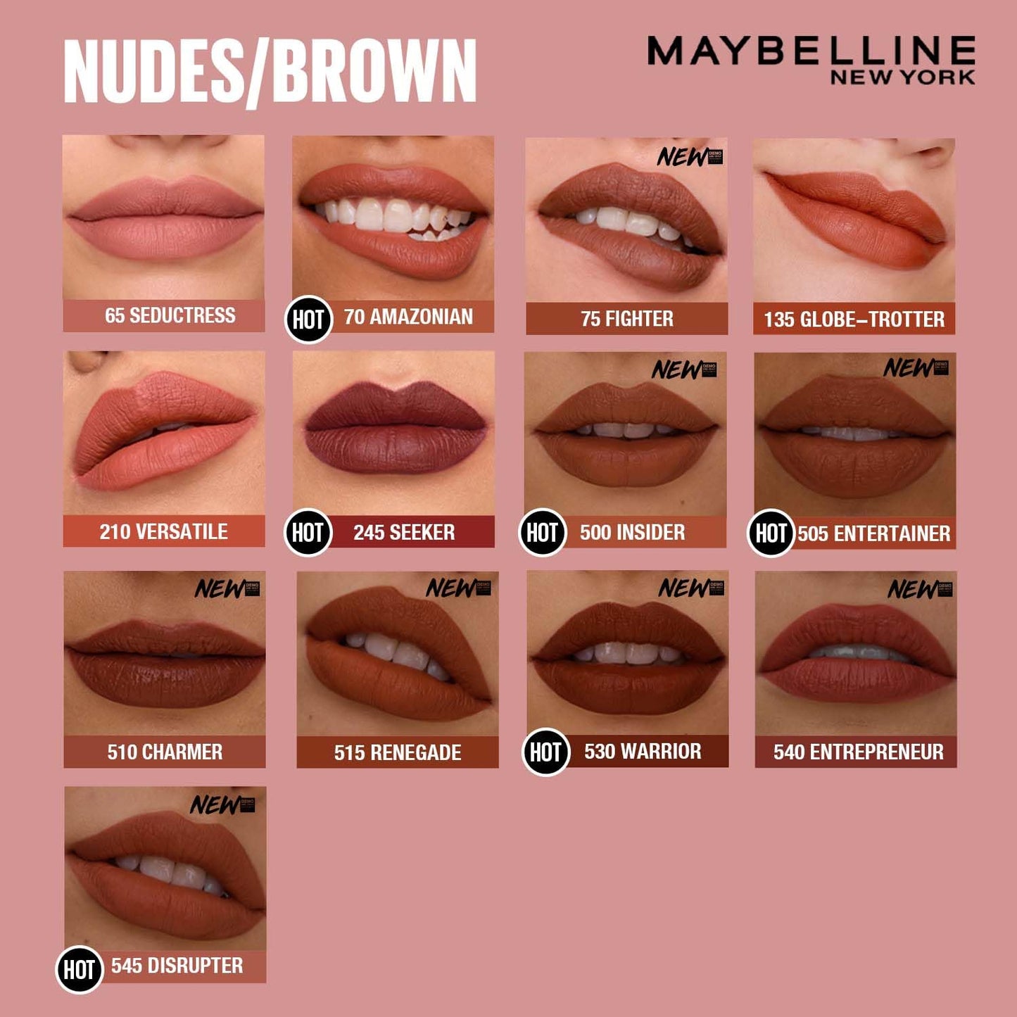 Maybelline New York Liquid Matte Lipstick, Long Lasting, 16hr Wear, Superstay Matte Ink, 20 Pioneer, 5ml