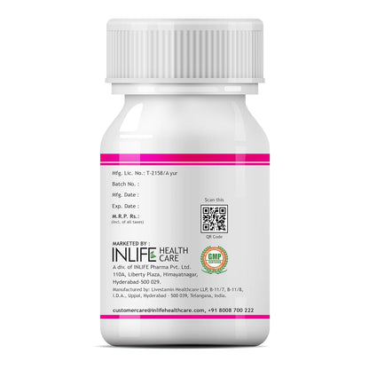 INLIFE Hair Support Supplement, Bhringraj, Brahmi, Ashwagandha and other Ayurvedic Herbs 500 mg - 60 Vegetarian Capsules (Pack of 1, 60)