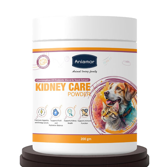 Aniamor Kidney Care Powder for Dogs and Cats|Kidney Care|Pets Supplement|All Life Stage|200gm Jar