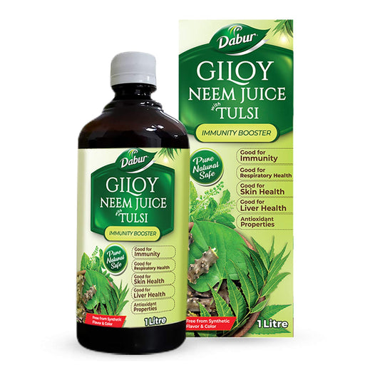 Dabur Giloy Neem Tulsi Juice: Benefit of 3-in-1 Immunity Boosters with the power of Giloy, Neem and Tulsi|Pure, Natural and 100% Ayurvedic Juice -1L