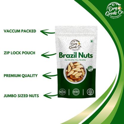 DRY GOODS CO. Brazil Nuts 200g Premium Raw Jumbo Nuts | Brazilian Nuts