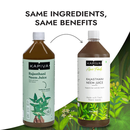 Kapiva Neem Juice | Made with Rajasthani Neem | Helps Boost Immunity and Fight Infections (1L)