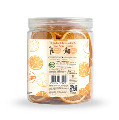 Nutriefoods Premium Dried Orange Slices, 250gm, Rich in Vitamin C, 100% Natural Orange Bites, Nutritious Fruit Candy