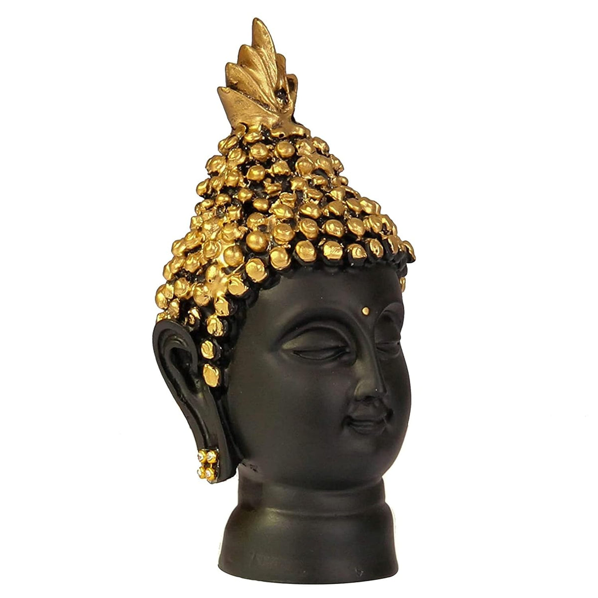 Resin Buddha Head Idol Statue | Buddha Head Meditation & Spiritual Showpiece for Home, Office, Living Room, Pooja Room & Garden Dcor | Feng Shui Figurine Gift for Positive Energy
