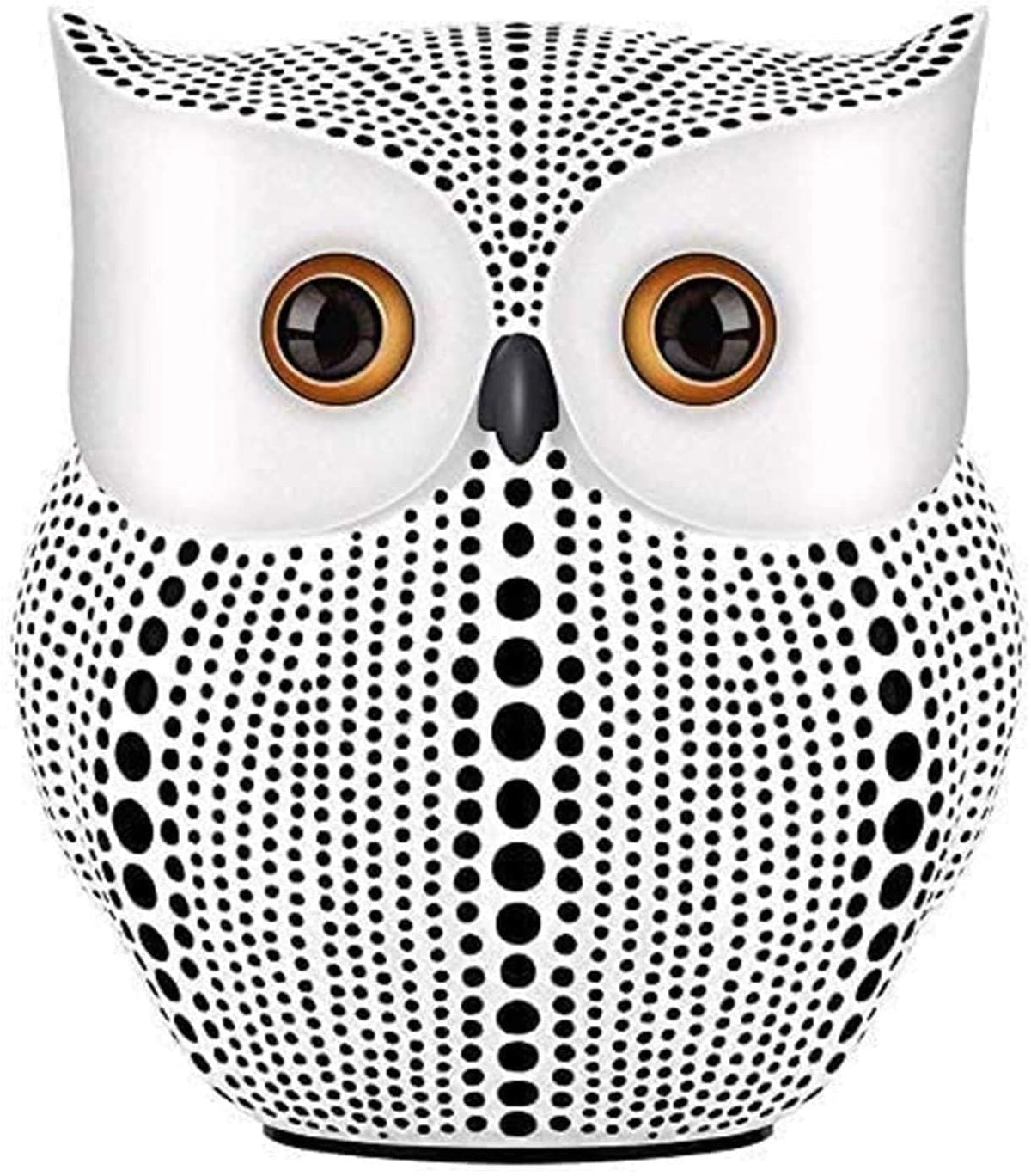 Modern Classy Lucky Owl Resin Art Figure Showpiece -(Pack of 1, White)