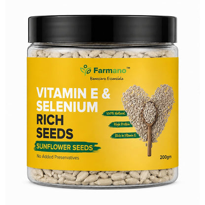 Farmano Raw Sunflower Seeds | High Protein & Fiber | Premium Quality | 200g
