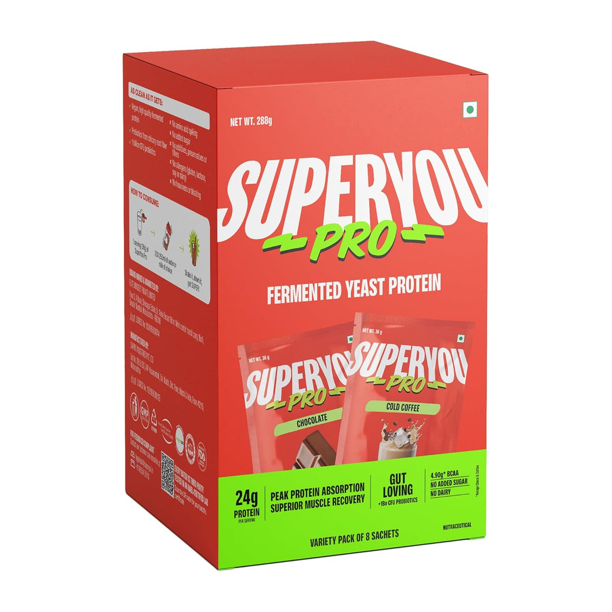 Supervyou Pro fermented yeast protein packaging on a white background
