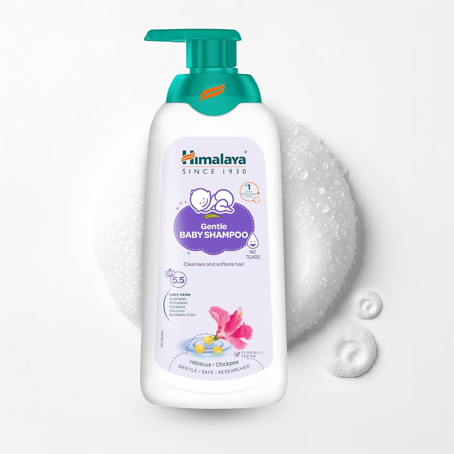 Himalaya Gentle Baby Shampoo 400ml with Hibiscus, Chickpea | No Tears | pH 5.5 | No.1 Doctor Recommended Brand | Cleanses, Softens & Nourishes hair | Safe for Newborns | Hypoallergenic