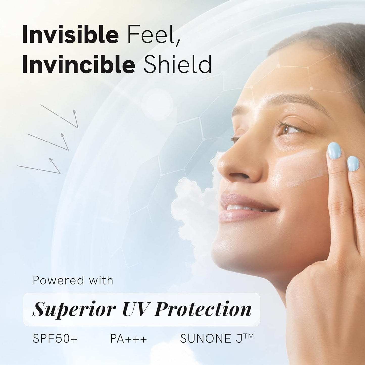 Be Bodywise Ultra Light Sunscreen SPF 50 PA+++ for Oily, Dry, Acne-prone Skin | Broad Spectrum Protection & Blue Light Protection | No White Cast | Non-Greasy | Korean Anti-Acne Technology | Water & Sweat Resistant | Ultra Lightweight Texture | 50g