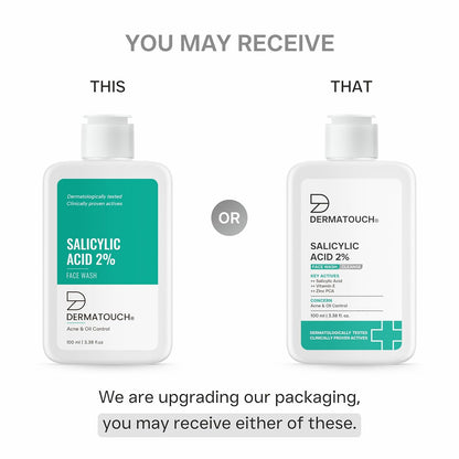 DERMATOUCH Salicylic Acid 2% Face Wash | For Acne & Oil Control | Suitable to All Skin Types | For both Men & Women | 100ML