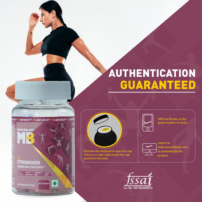 MuscleBlaze StrongHer Women Multivitamin (60 Tablets) | Multivitamin for Women | For Energy & Stamina