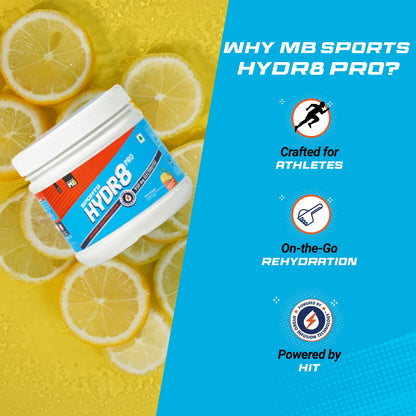 MuscleBlaze Sports Hydr8 PRO (Lemon Lime, 300g, 30 Servings) 950mg Electrolytes | For Instant Rehydration & Energy