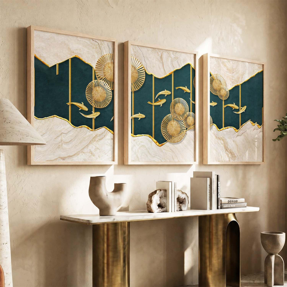 Modern Wall Art framed Painting for Wall Decoration - Wall Paintings for Living Room, Bedroom - Big Size Wall Painting Set of 3 (Art 6, 10x13 inch)