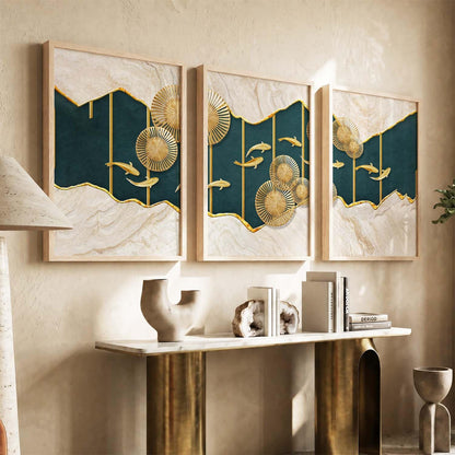 Modern Wall Art framed Painting for Wall Decoration - Wall Paintings for Living Room, Bedroom - Big Size Wall Painting Set of 3 (Art 6, 10x13 inch)
