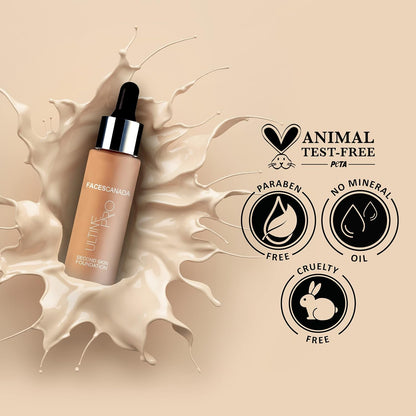 FACES CANADA Ultime Pro Second Skin Foundation - Beige 03, 30ml | Lightweight Anti-Ageing Serum Foundation | 3X Lighter | Natural Matte Finish | Medium To High Coverage | SPF 15 | Non-Oily
