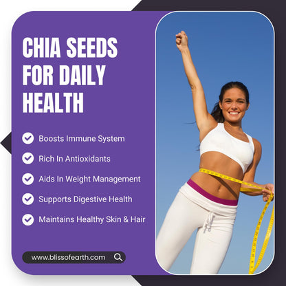 Bliss of Earth Chia Seeds 250 gm | Raw Superfood with Omega & Fiber | Natural Chia Seeds for Daily Nutrition & Wellness Support