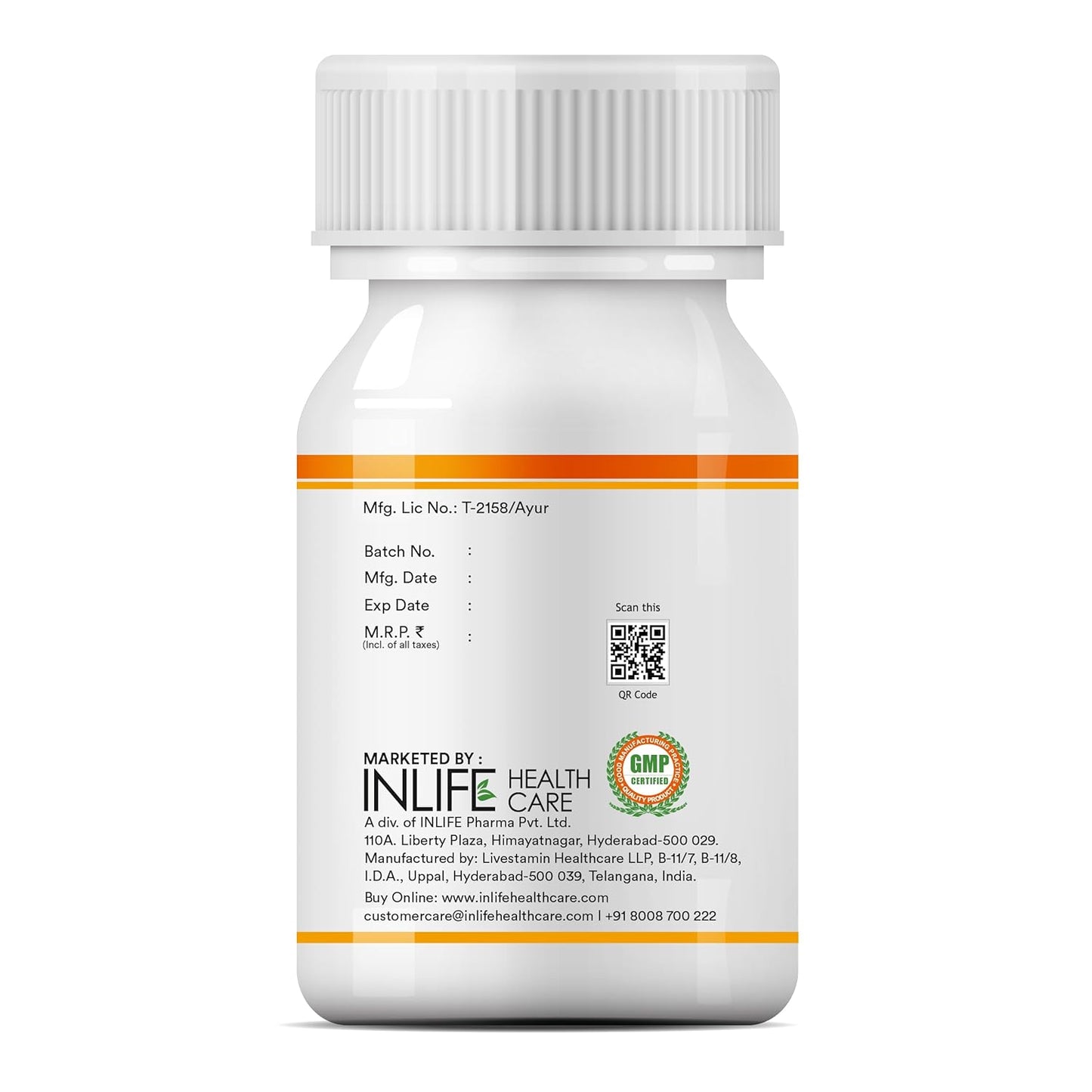 INLIFE Bioavailable Curcumin Capsules | Curcumin Supplement | Clinically Proven Ingredient | Supports Immune Health, 600mg - 60 Capsules (Pack of 1)