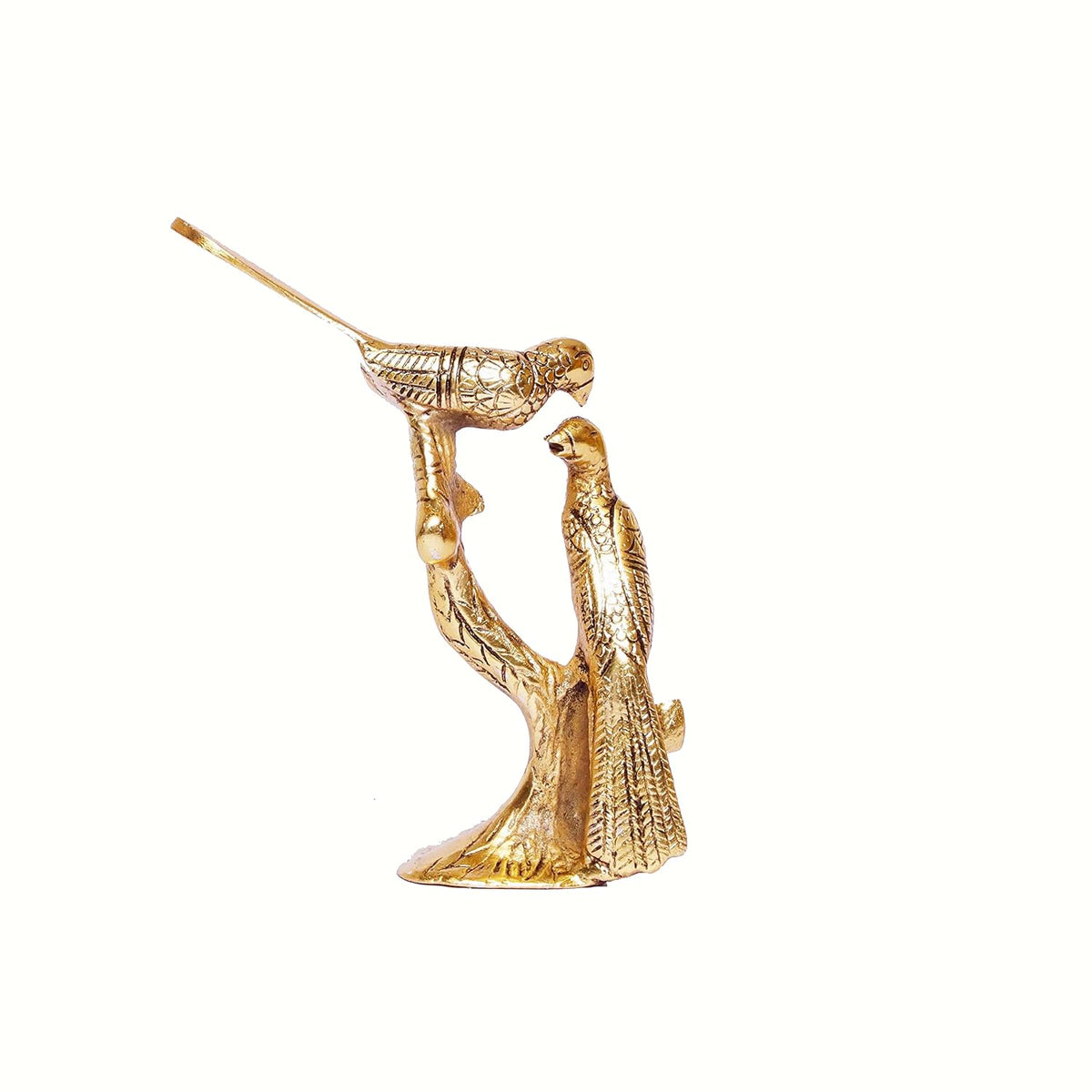 Love Birds Couple Kissing Sitting on Tree Branch Showpiece Figurines for Home Decor