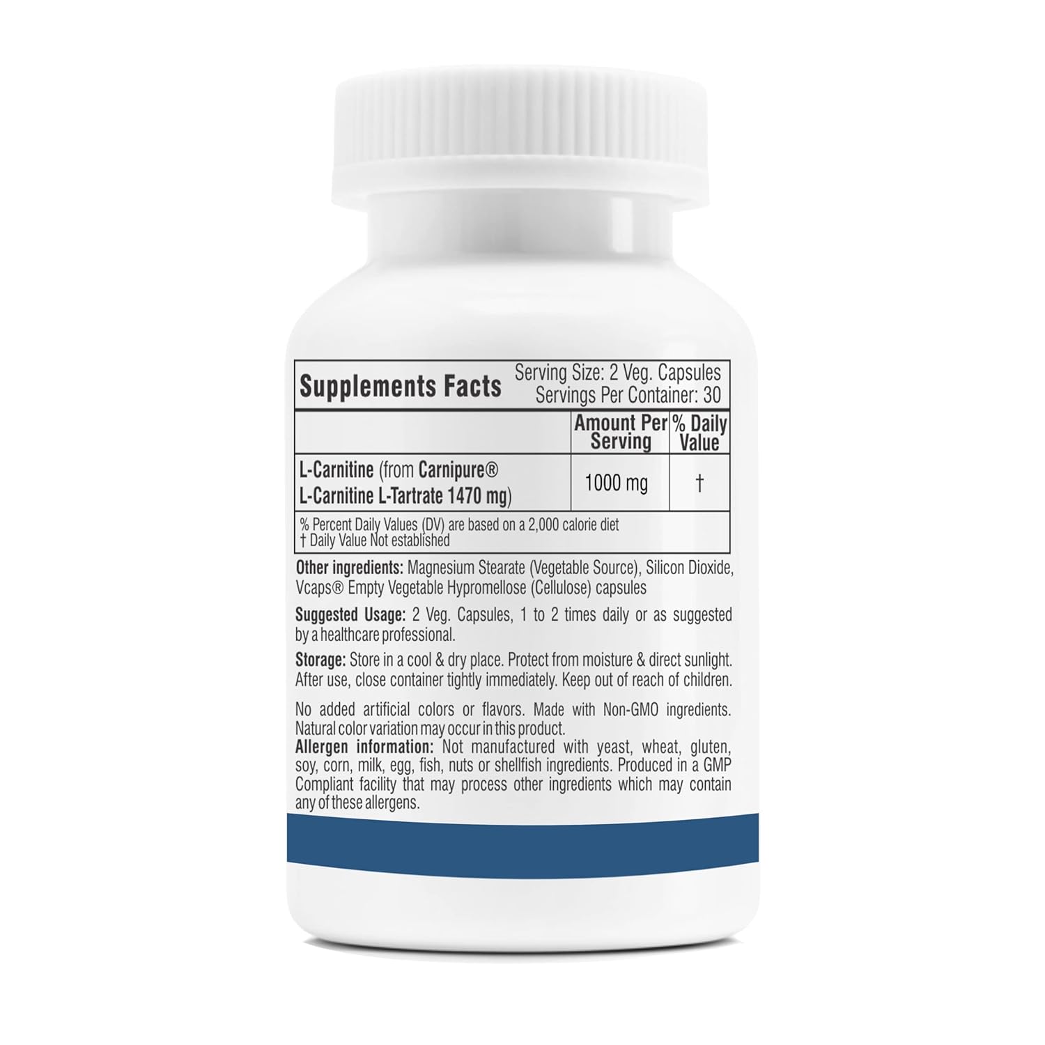 Supplement bottle with label on a white background