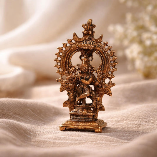 Pure Copper Krishna with Cow Murti | Handcrafted Copper Idol for Pooja Room, Vastu Decor | Traditional & Auspicious Religious Hindu God Showpiece & Gift Item | 63gm (8x4.5 cm)