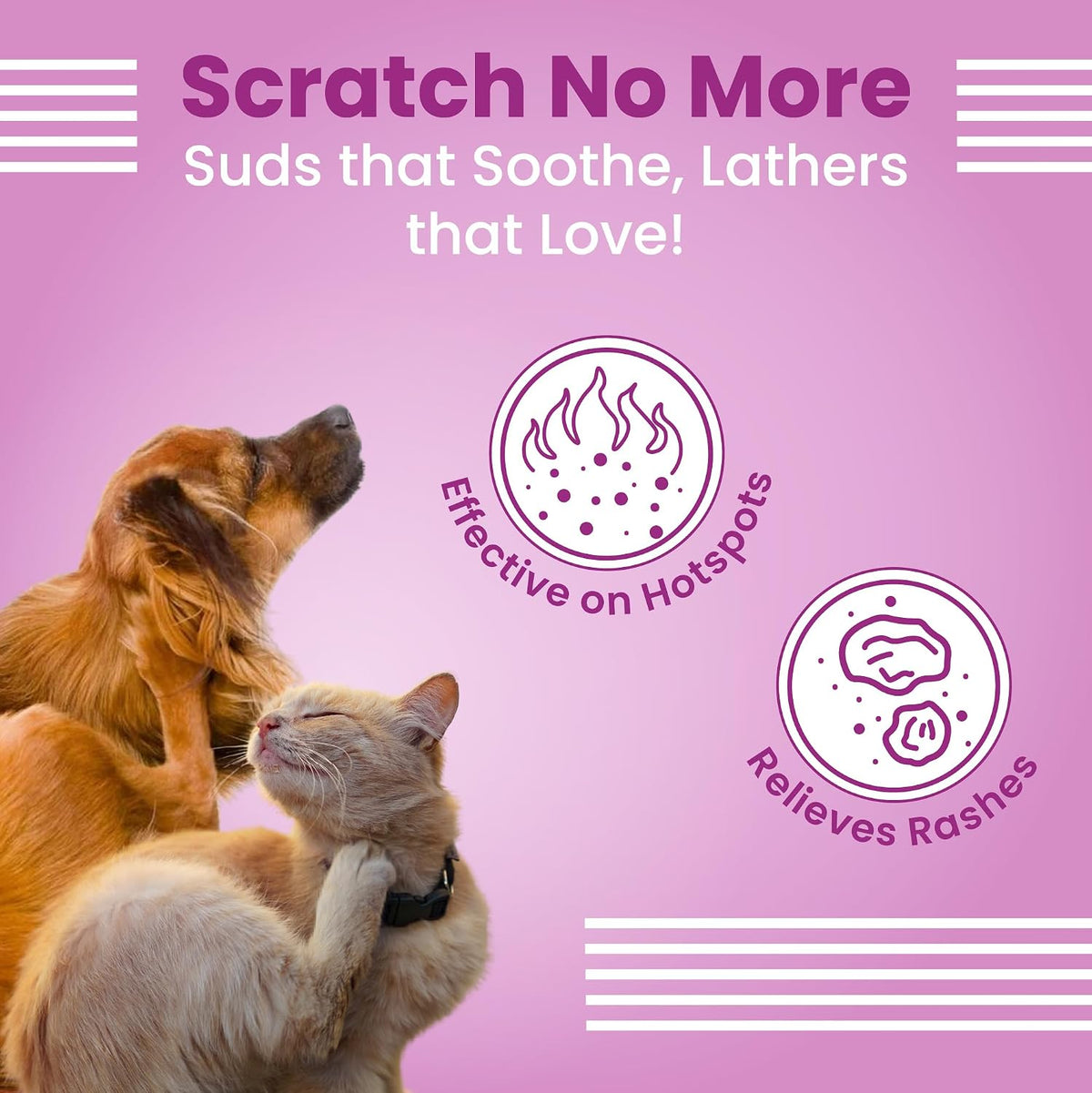 BARK OUT LOUD Allergy & Itch Relief Shampoo for Dogs & Cats | Effective On Food, Flea Allergy Rashes & Long Lasting Skin Conditions - 200 ml