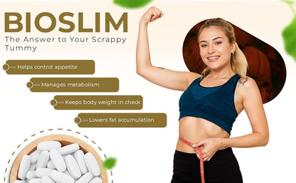 SUNOVA Bioslim Fat Burner Capsules – Organic Weight Management Formula Made of Garcinia Cambogia and Green Coffee Bean Extracts 60 Tablets (Pack of 1)