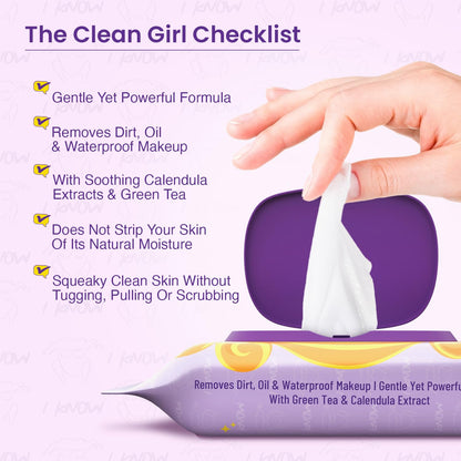 Swiss Beauty Craze Monica Clean Makeup Remover Wipes | Clean & Fresh | Zero Makeup Residue | Soft & Hydrating | 30 Pieces | Easy To Use