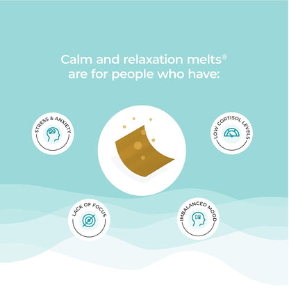 Zephivo Wellbeing Nutrition Melts Calm & Relaxation | Suntheanine L-theanine, Magnesium & Chamomile - Natural Stress & Anxiety Relief to Uplift Mood and Reduce Cortisol (30 Oral Strips)