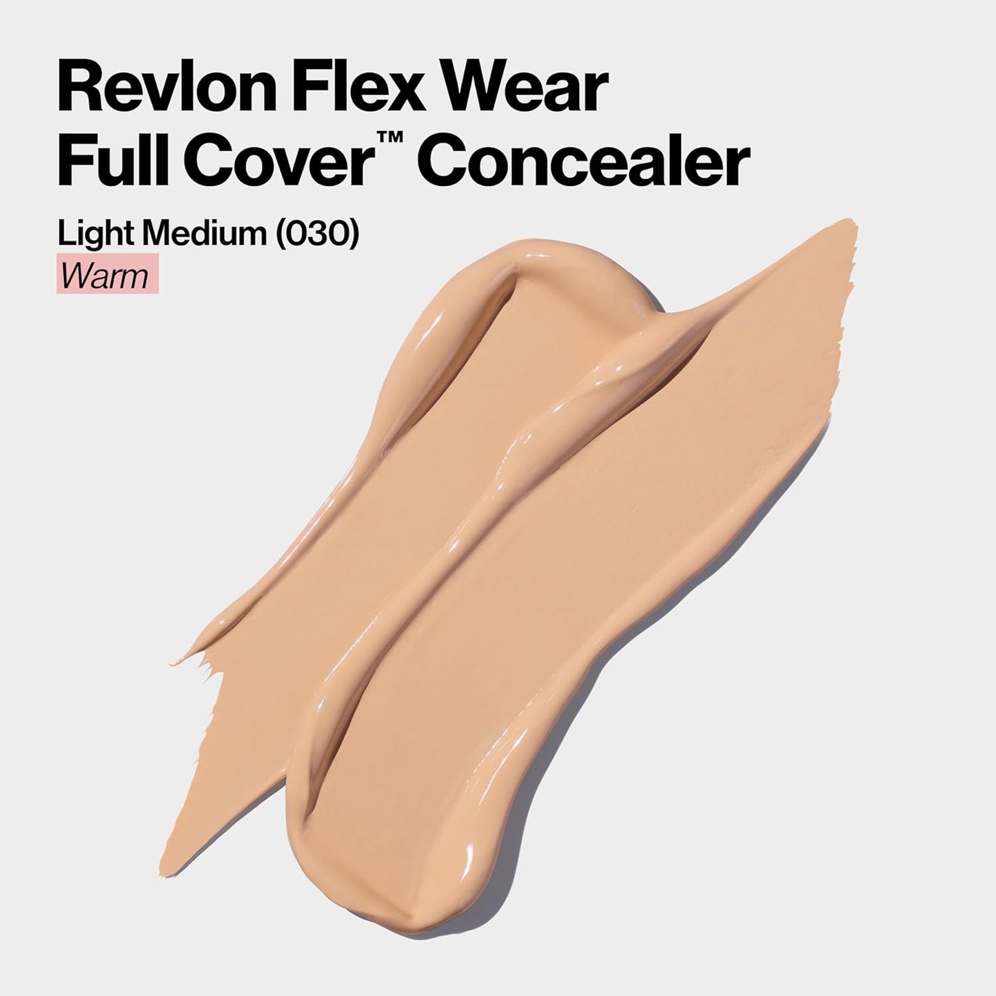 Revlon ColorStay Flex Wear, Full Cover Non-Creasing Concealer, Infused with Hyaluronic Acid & Vitamin E, Flexible Longwear, 030 Light Medium, 10 ml