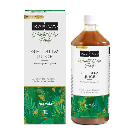 Kapiva Get Slim Juice packaging on a white background