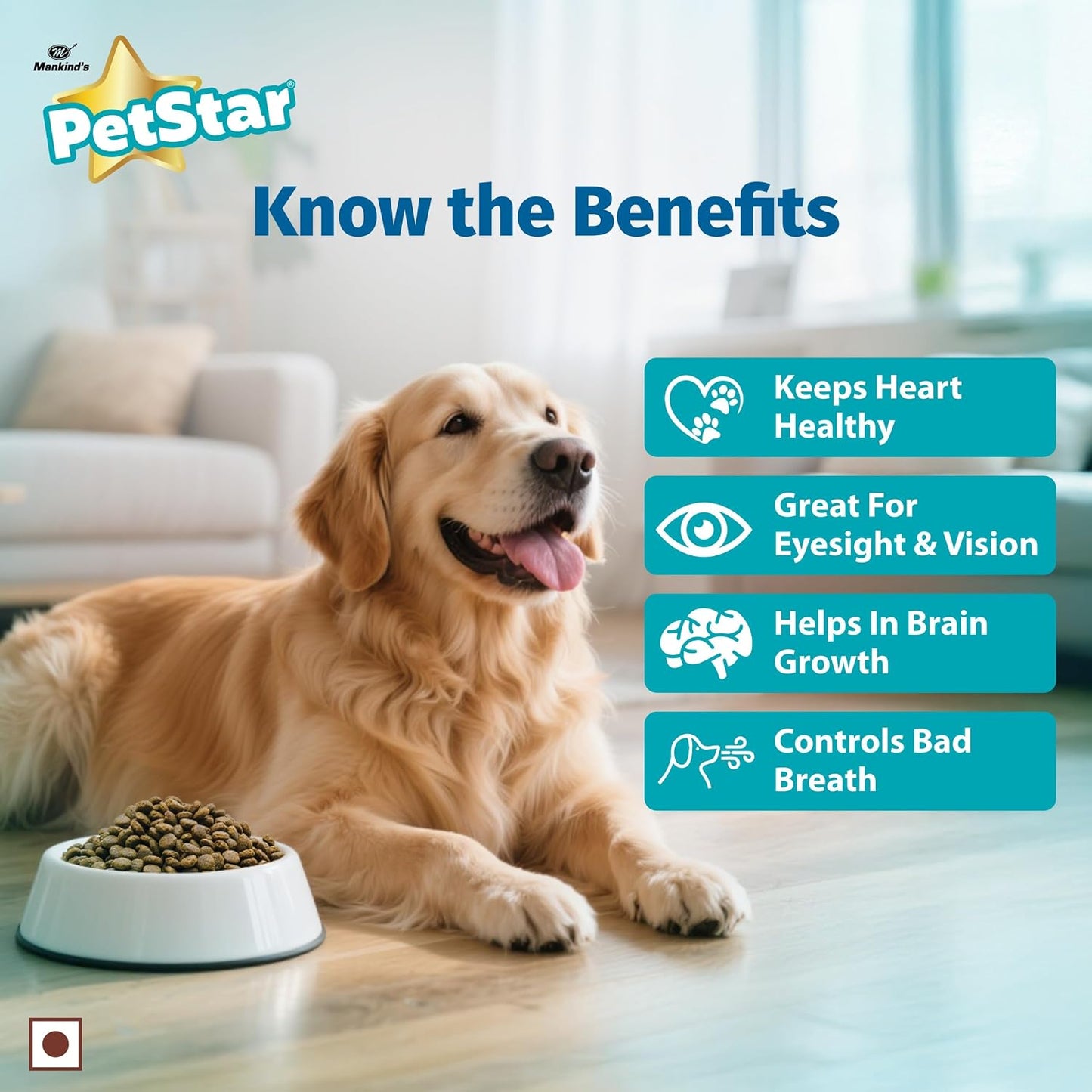 Mankind Petstar Adult Dry Dog Food (High Protein) Salmon & Rice Flavor, 1kg Pack | Improves Muscle & Strength, Supports Immunity, Protects Liver & Kidney