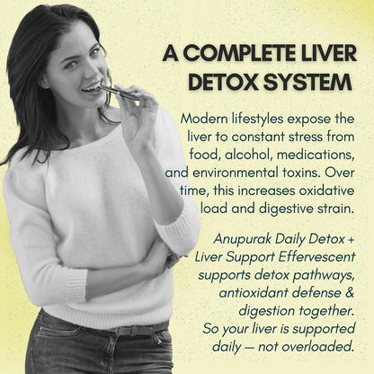 ANUPURAK Liver Detox Effervescent Tablets — NAC 600mg + Milk Thistle 600mg (80% Silymarin) | 10 Actives Liver Support Supplement for Antioxidant & Digestive Support | Lemon Flavour | 15 Tablets (Pack 1)