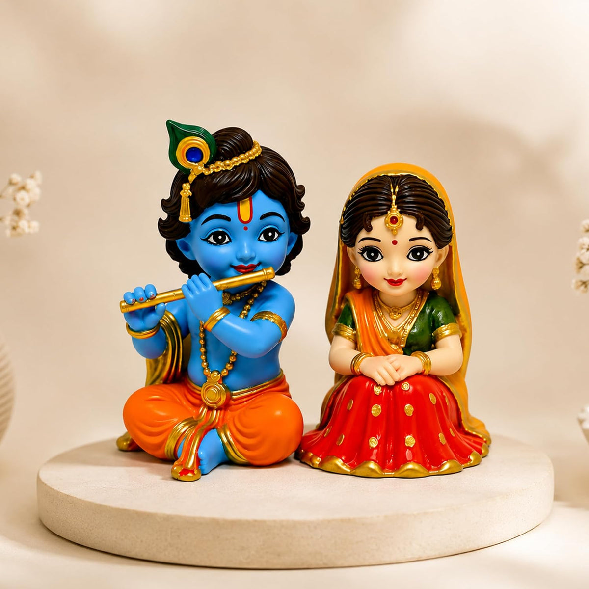 UNOVATE Radha Krishna Idol for Gift | Car Dashboard | Radha Krishna Murti
