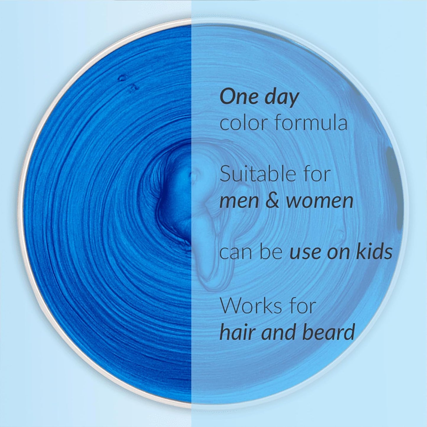Beauty Garage Gear Up Hair & Beard Blue Color Wax Bold Blue Hue | Flexible Hold with Hair-Loving Oils, 100g